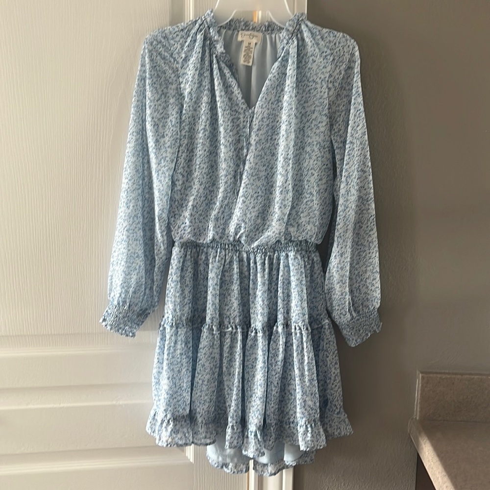 Blue floral dress